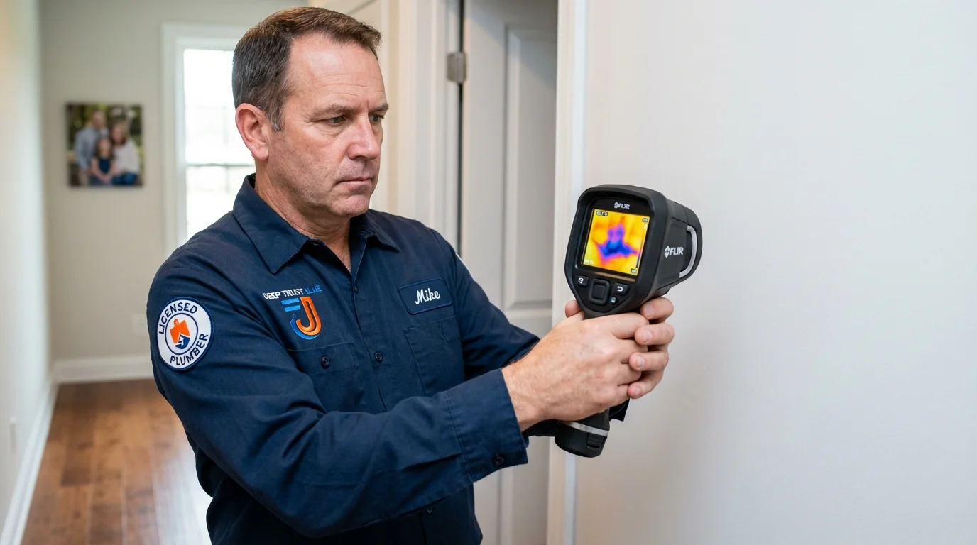 Thermal imaging leak detection by Johns Plumbing LLC in Eastham
